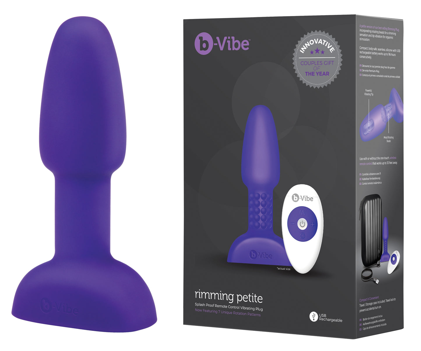 b-Vibe Rotating and Vibrating Rimming Petite Analplug