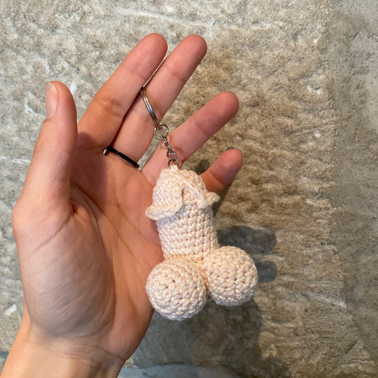Schlüsselanhänger Penis handgehäkelt