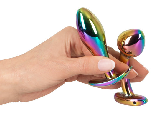 ANOS Metal Butt Plug Set Rainbow