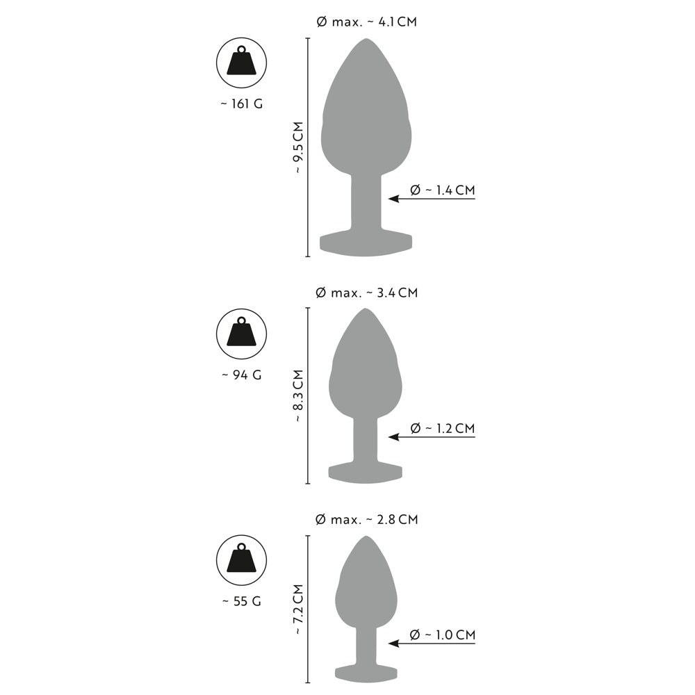 ANOS Metal Butt Plug Set