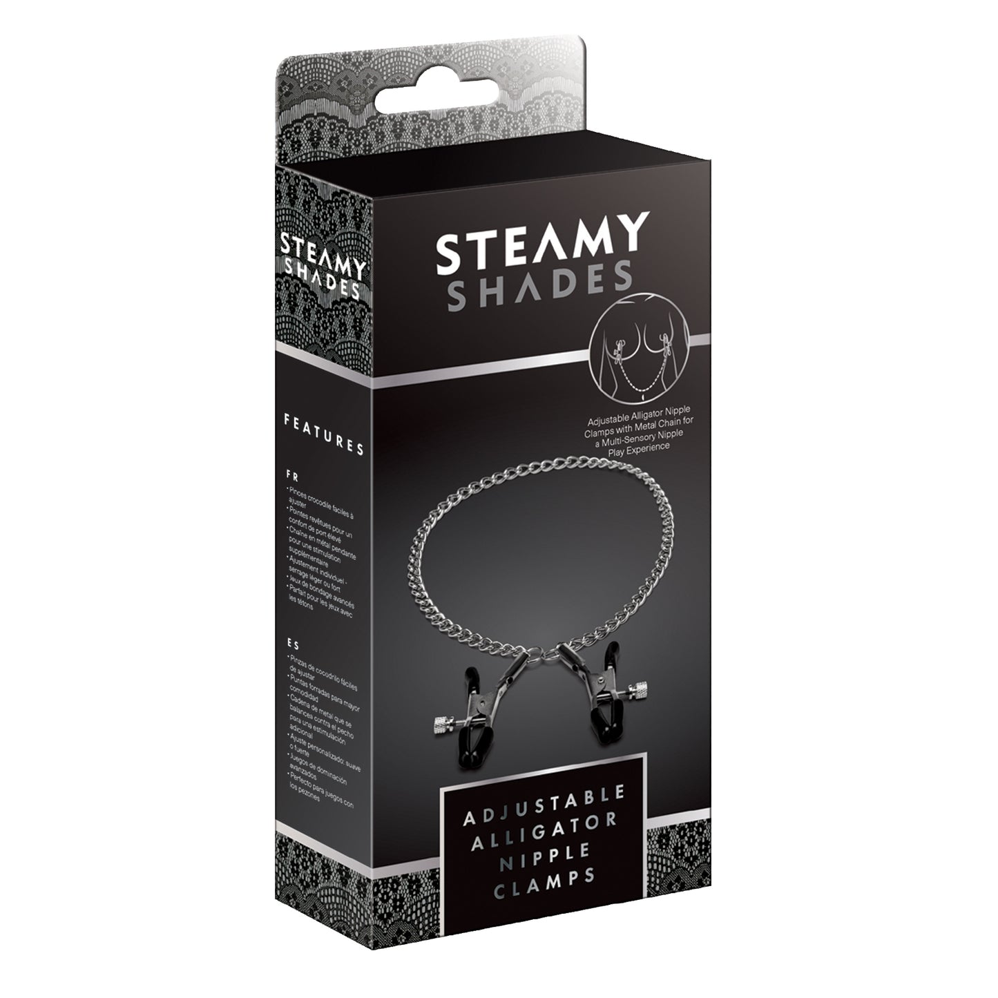 SteamyShades Adjustable Alligator Nipple Clamps