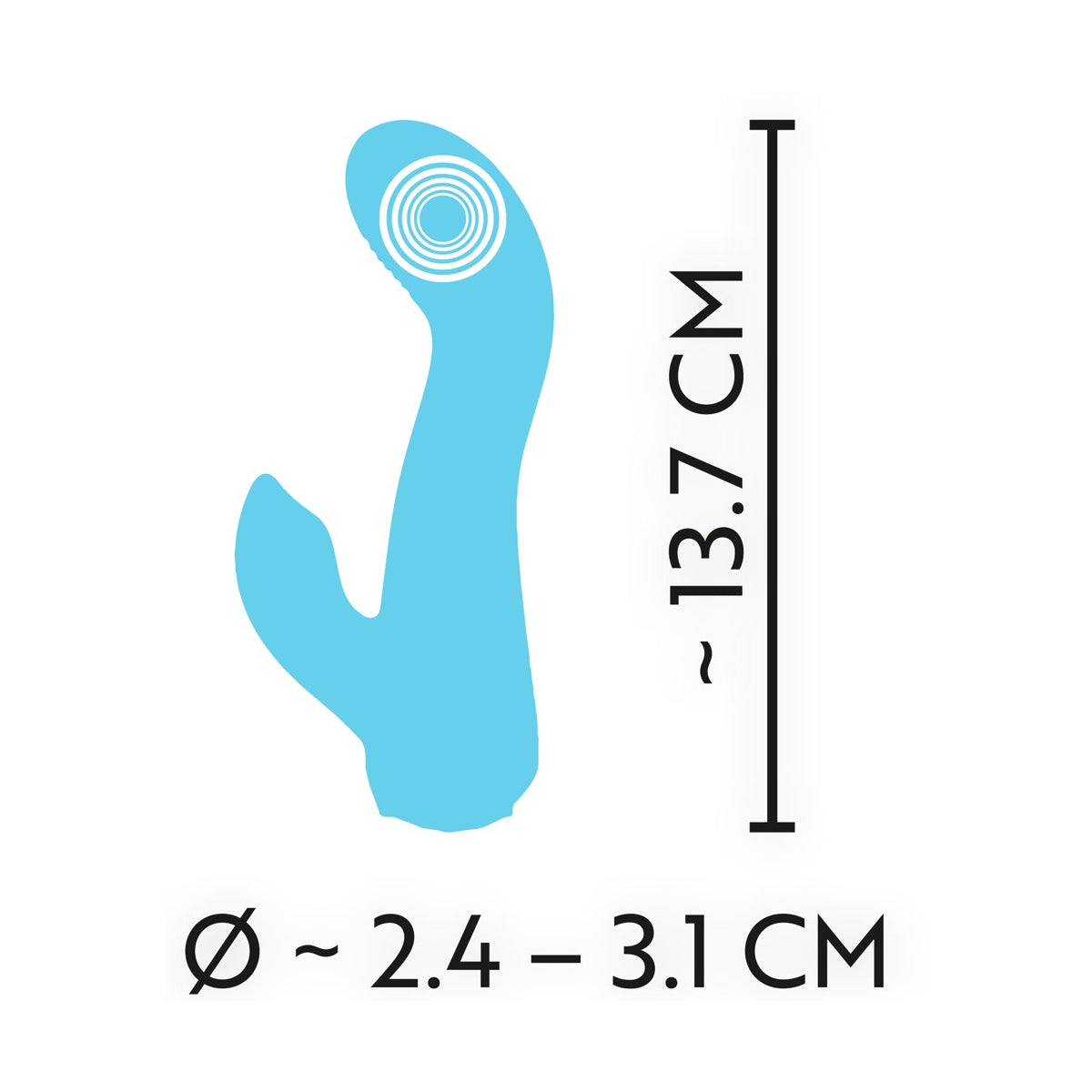 Cuties Mini Vibrator "Rabbit" blau