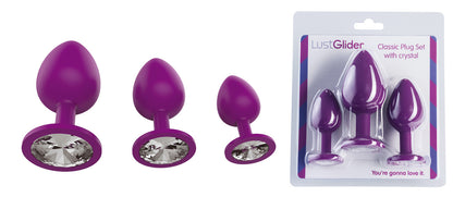 LustGlider Crystal Plug Set