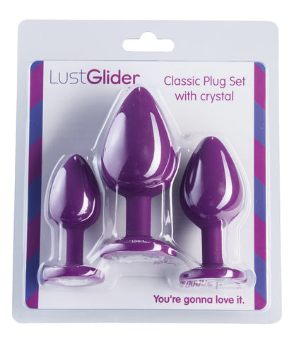 LustGlider Crystal Plug Set