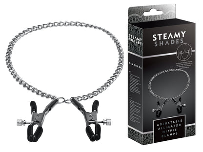 SteamyShades Adjustable Alligator Nipple Clamps