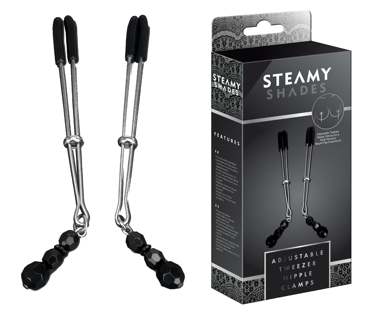 SteamyShades Adjustable Tweezer Nipple Clamps