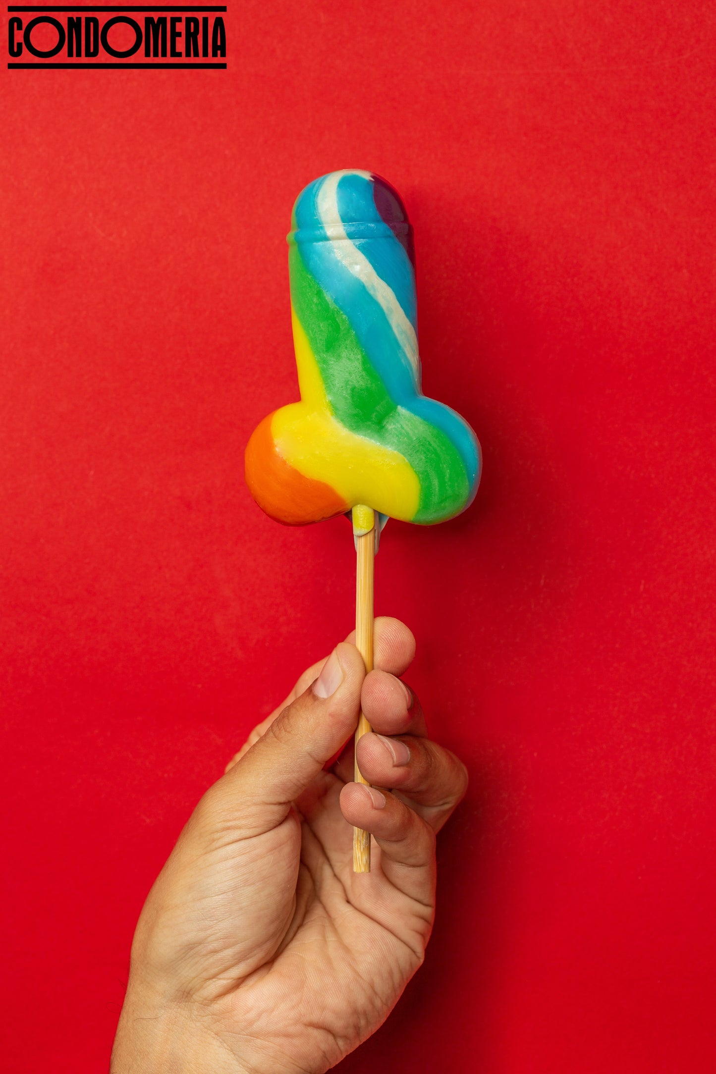 Rainbow Penis Lollipop