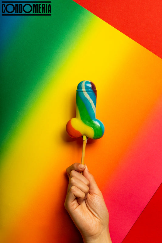 Rainbow Penis Lollipop